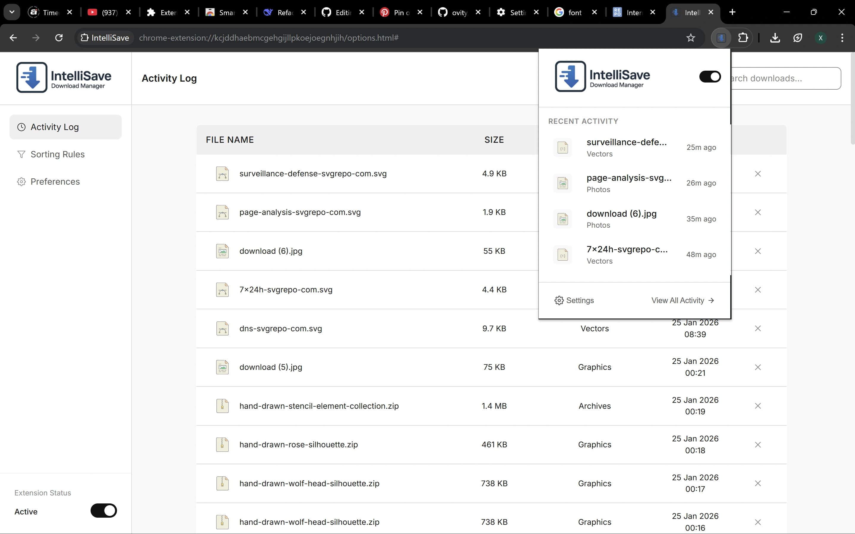 IntelliSave Chrome Extension screenshot